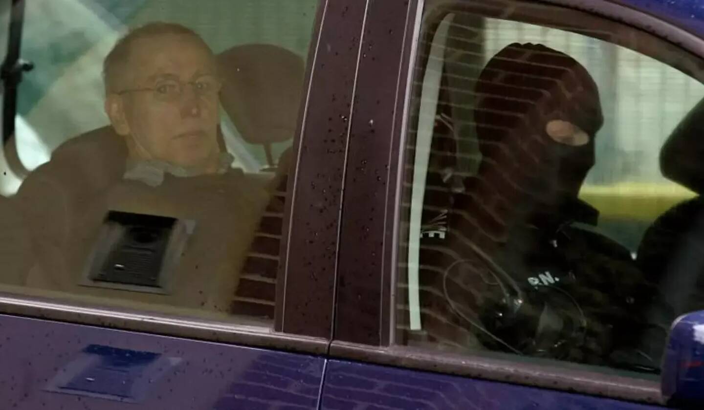 Le tueur en série Michel Fourniret le 29 mai 2008 à son arrivée au palais de Justice de Charleville-Mézières 