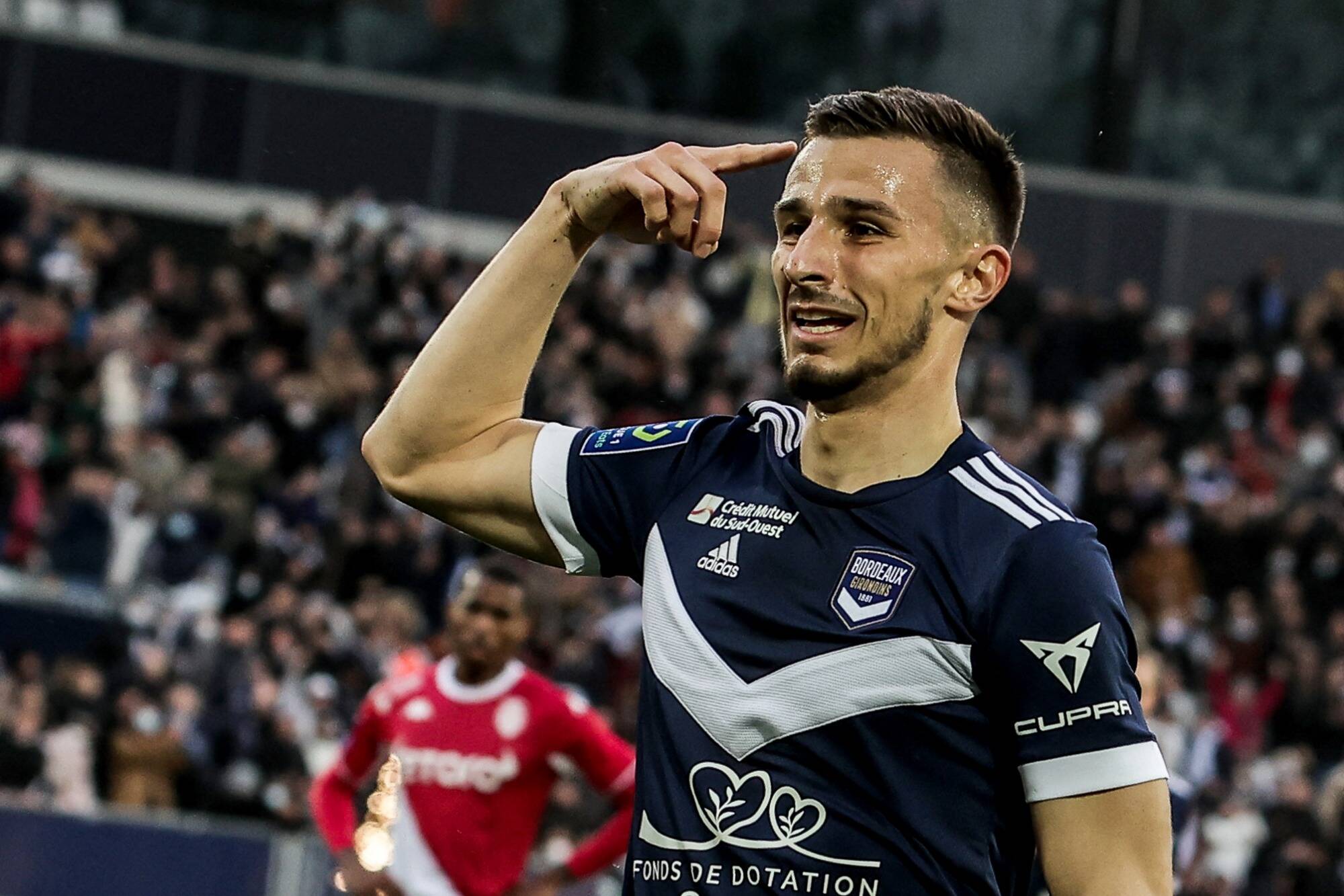 Mené 1 à 0 et réduit à dix, l'AS Monaco en difficulté contre Bordeaux à la mi-temps