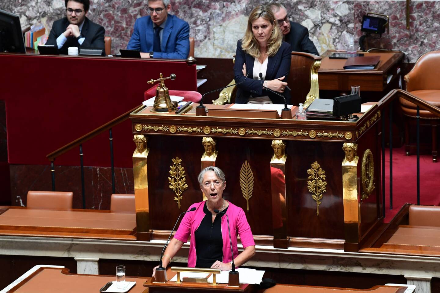 Elisabeth Borne devant l'Assemblée Nationale. 