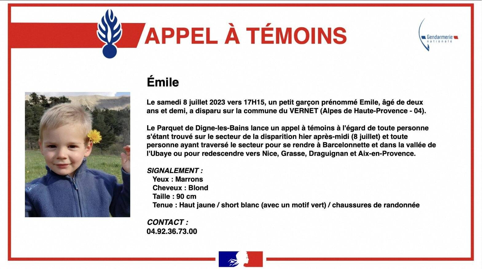 Des gendarmes azuréens envoyés en renfort dans les Alpes-de-Haute-Provence pour retrouver le petit Emile