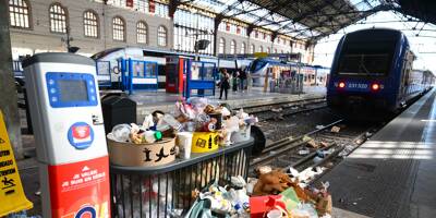 Des agents de nettoyage en grève à Marseille, les images impressionnantes des déchets à la gare Saint-Charles
