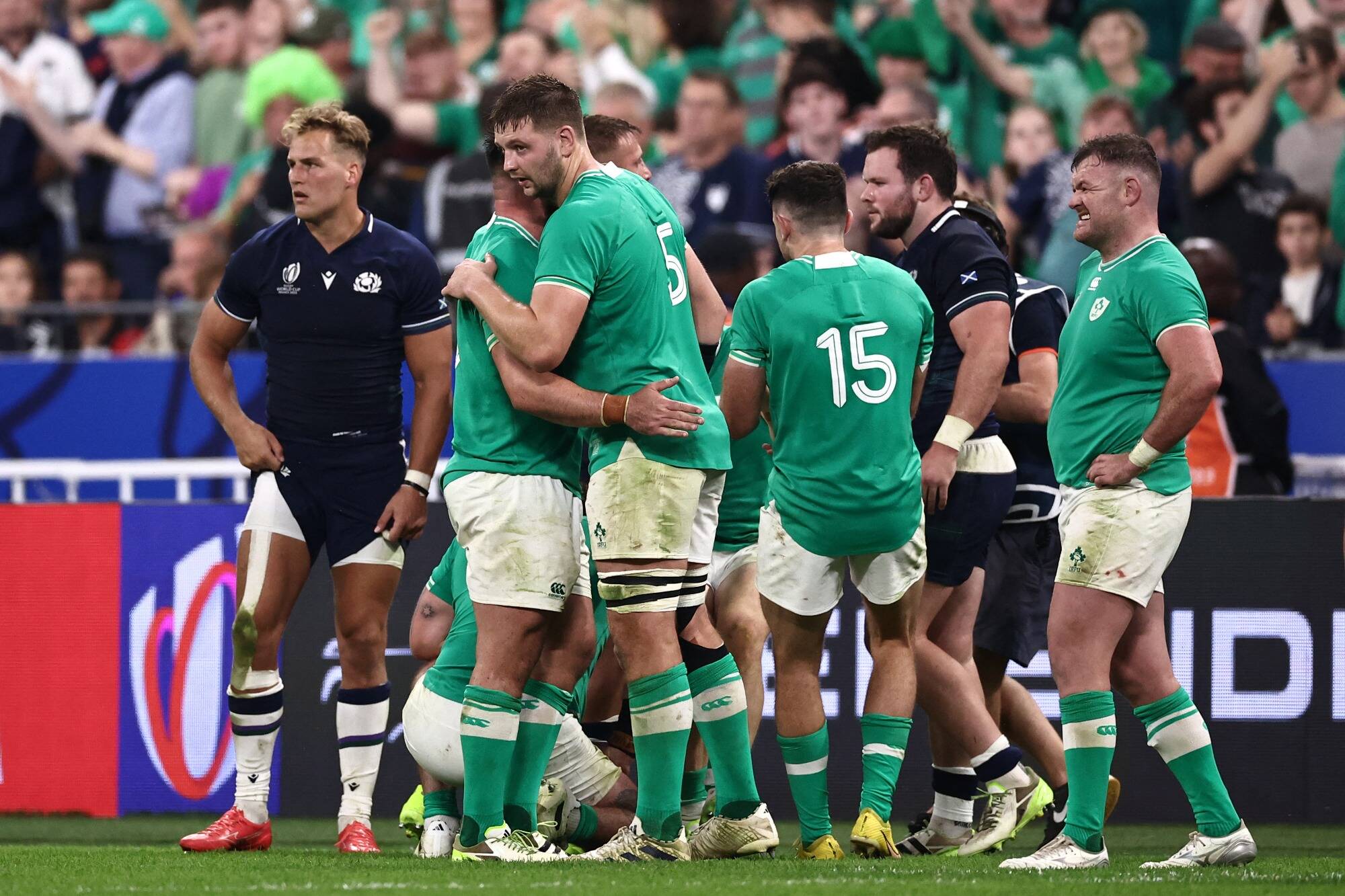 Coupe du monde de rugby: l'Irlande bat l'Ecosse (36-14), la France face à l'Afrique du Sud en quarts de finale