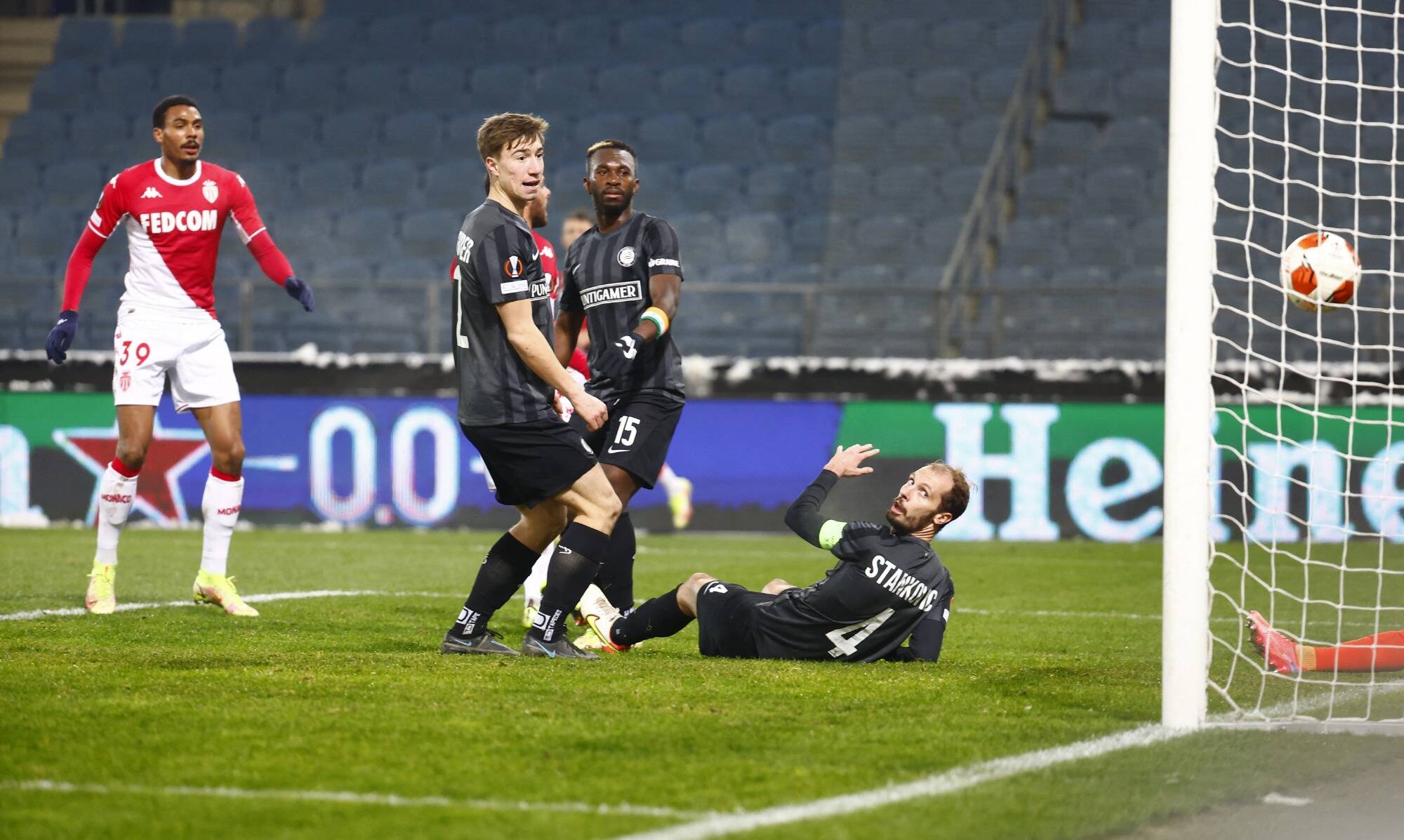 L'AS Monaco termine la phase de groupes de la Ligue Europa par un nul à Graz (1-1)