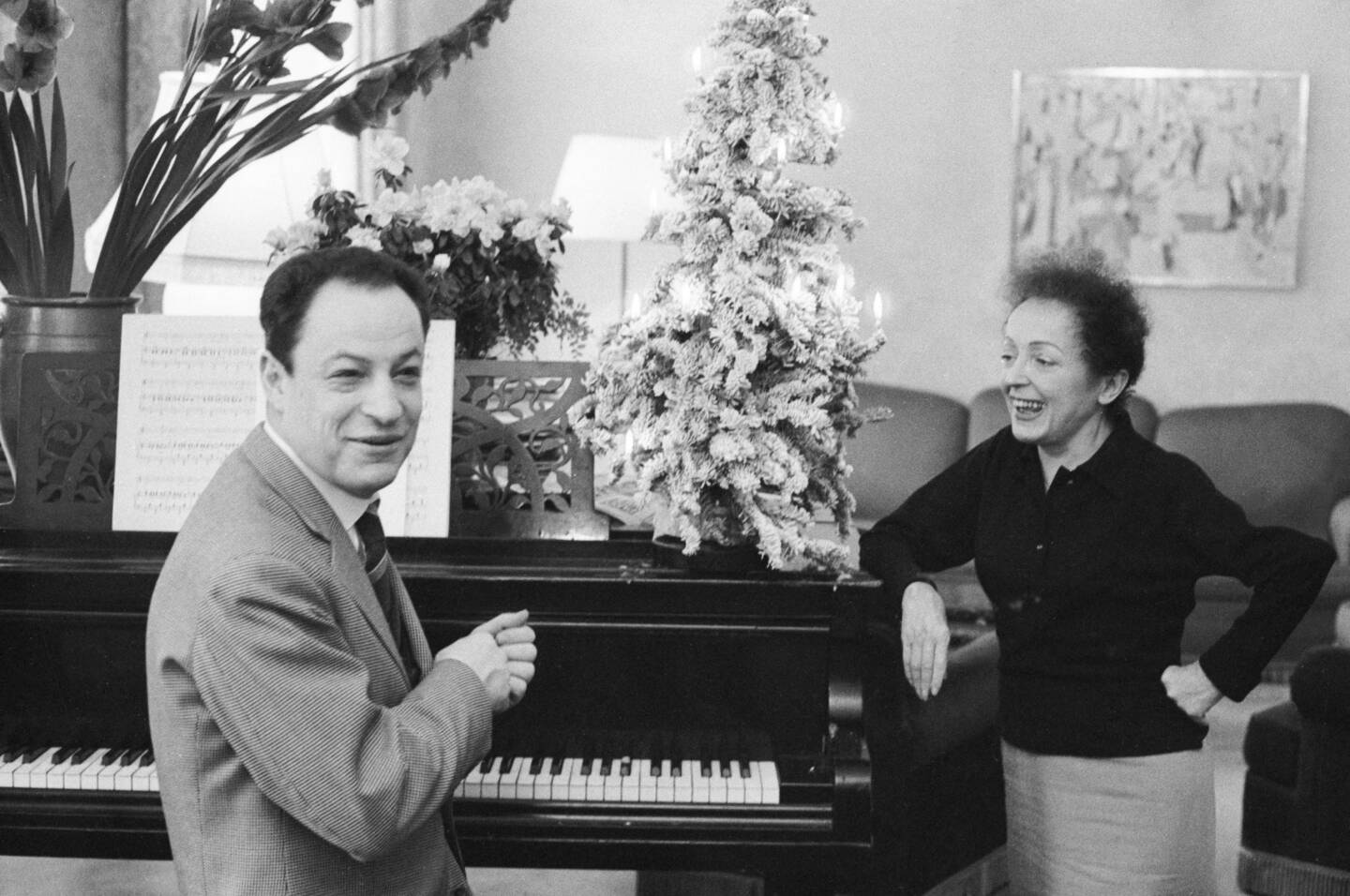 Charles Dumont et Edith Piaf.