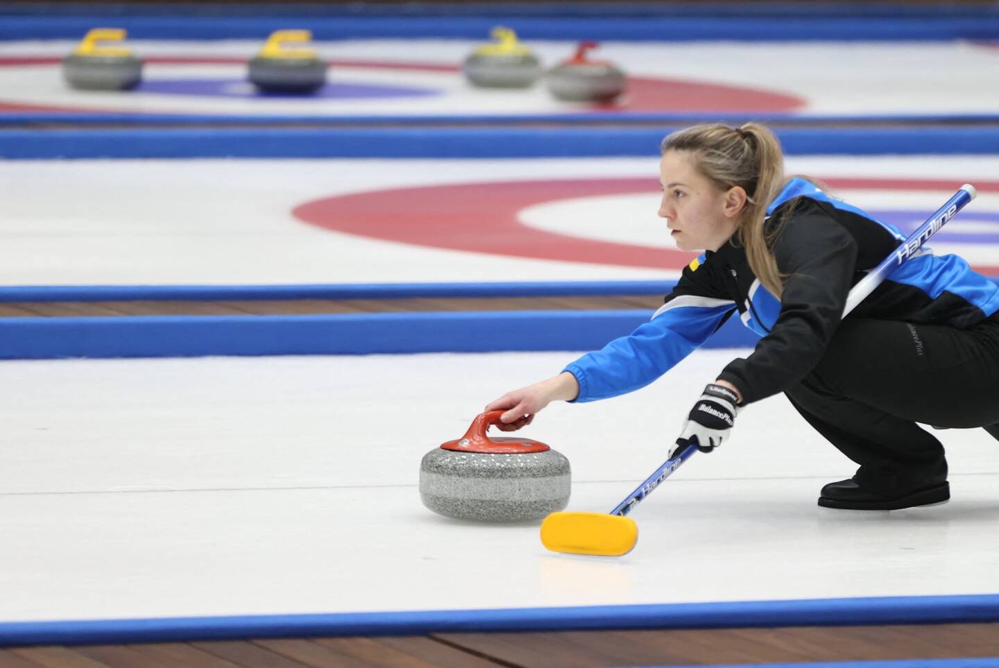 Une athlète pendant la 20e édition des Deaflympics d'hiver, en Turquie. 