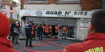 Une boutique de deux-roues ravagée par les flammes à Fréjus