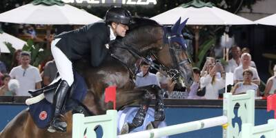 Le grand envol de Simon Delestre sur le port Hercule au Jumping de Monte-Carlo