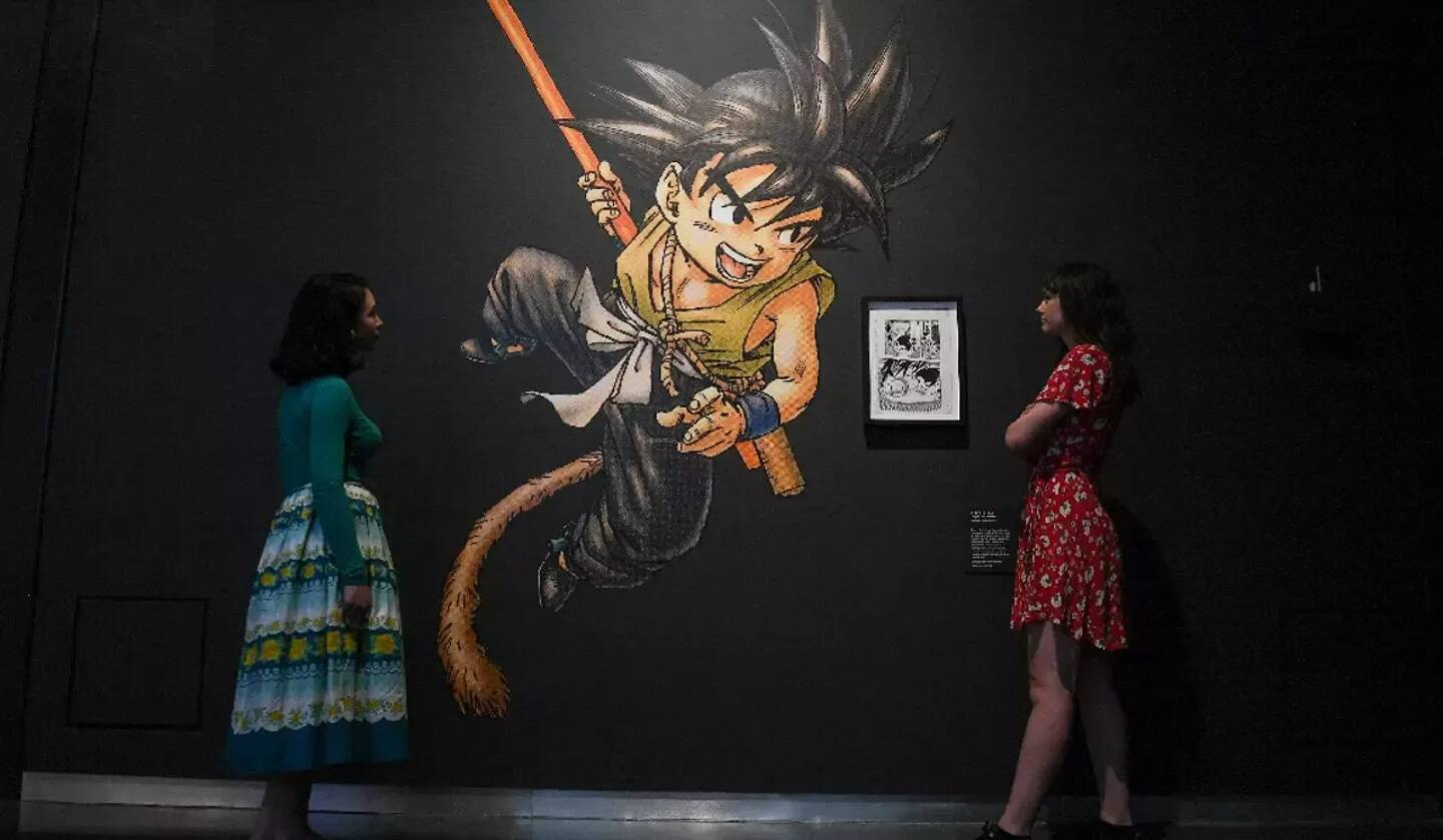 Pendant l'exposition "Manga" au British Museum à Londres, le 22 mai 2019.