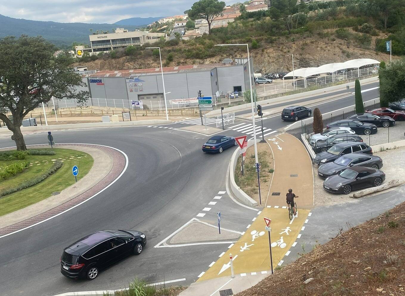 Rond Point De L Europe Sainte Maxime La piste partagée entre cyclistes et piétons achevée à Sainte-Maxime -  Var-Matin