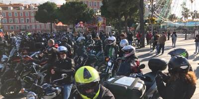 VIDEO.Ils veulent pouvoir circuler à nouveau entre les files, des centaines de motards manifestent à Nice