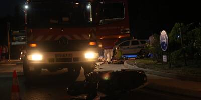 Violente collision entre un scooter et une voiture à Cogolin: le pilote du deux-roues est mort