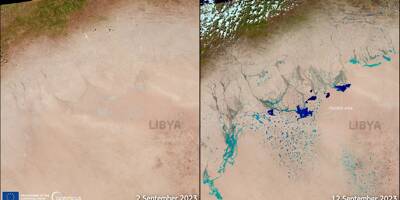 AVANT/APRÈS: les inondations meurtrières en Libye vues du ciel