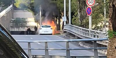 Un véhicule prend feu à Nice, une partie de la voie Mathis coupée à la circulation ce vendredi matin