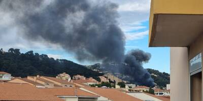 Un violent incendie en cours aux portes de Nice, des explosions entendues