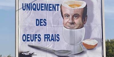 Après le jet d'Suf, l'afficheur varois Flori se paye la tête d'Emmanuel Macron