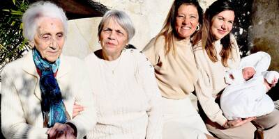De 25 jours à 95 ans... Cette famille azuréenne réunit cinq générations pour une photo