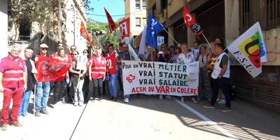 À Toulon, les accompagnants d'élèves en situation de handicap du Var manifestent pour une défendre leur droit