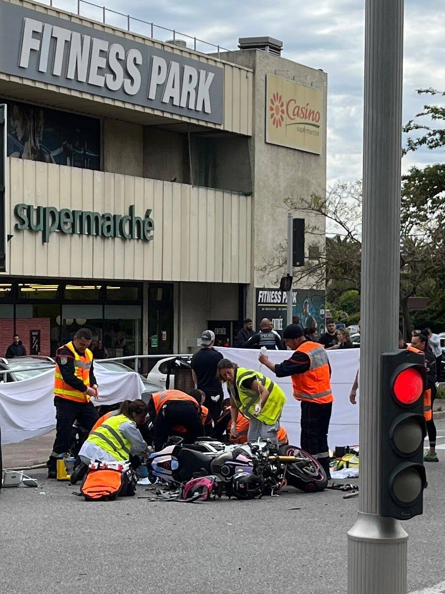 Collision au Cannet: la jeune motarde est décédé, le conducteur de la voiture en garde à vue