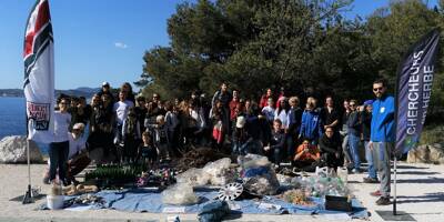 Près de 200kg de déchets collectés à l'anse Méjean à Toulon