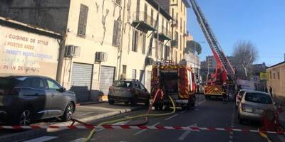 Un incendie en cours ce mardi au squat du 56, route de Turin à Nice