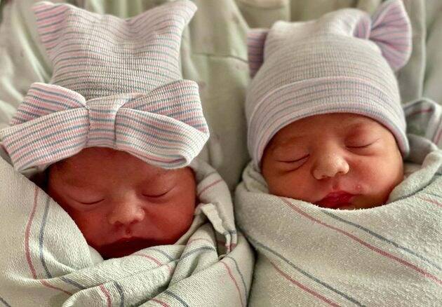 Twins are born one year apart in the United States