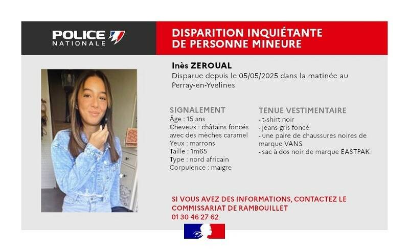 Disparition inquiétante d'Inès, 15 ans: l'adolescente n'a plus donné signe de vie depuis 11 jours