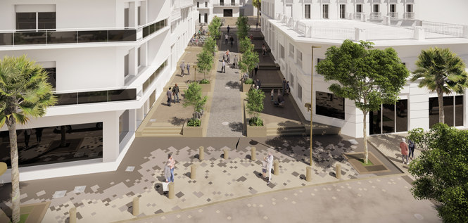 This is what the “golden triangle” will look like in Hyères when its rehabilitation is complete