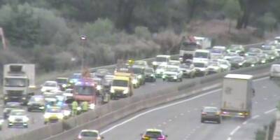 Circulation chargée ce jeudi sur l'autoroute A8, un accident signalé en direction de Marseille