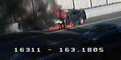 Un véhicule en feu sur l'autoroute A8, la circulation perturbée en direction d'Aix-en-Provence