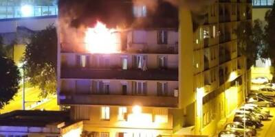 Les images du violent incendie qui a causé la mort d'une personne dans un appartement à Nice