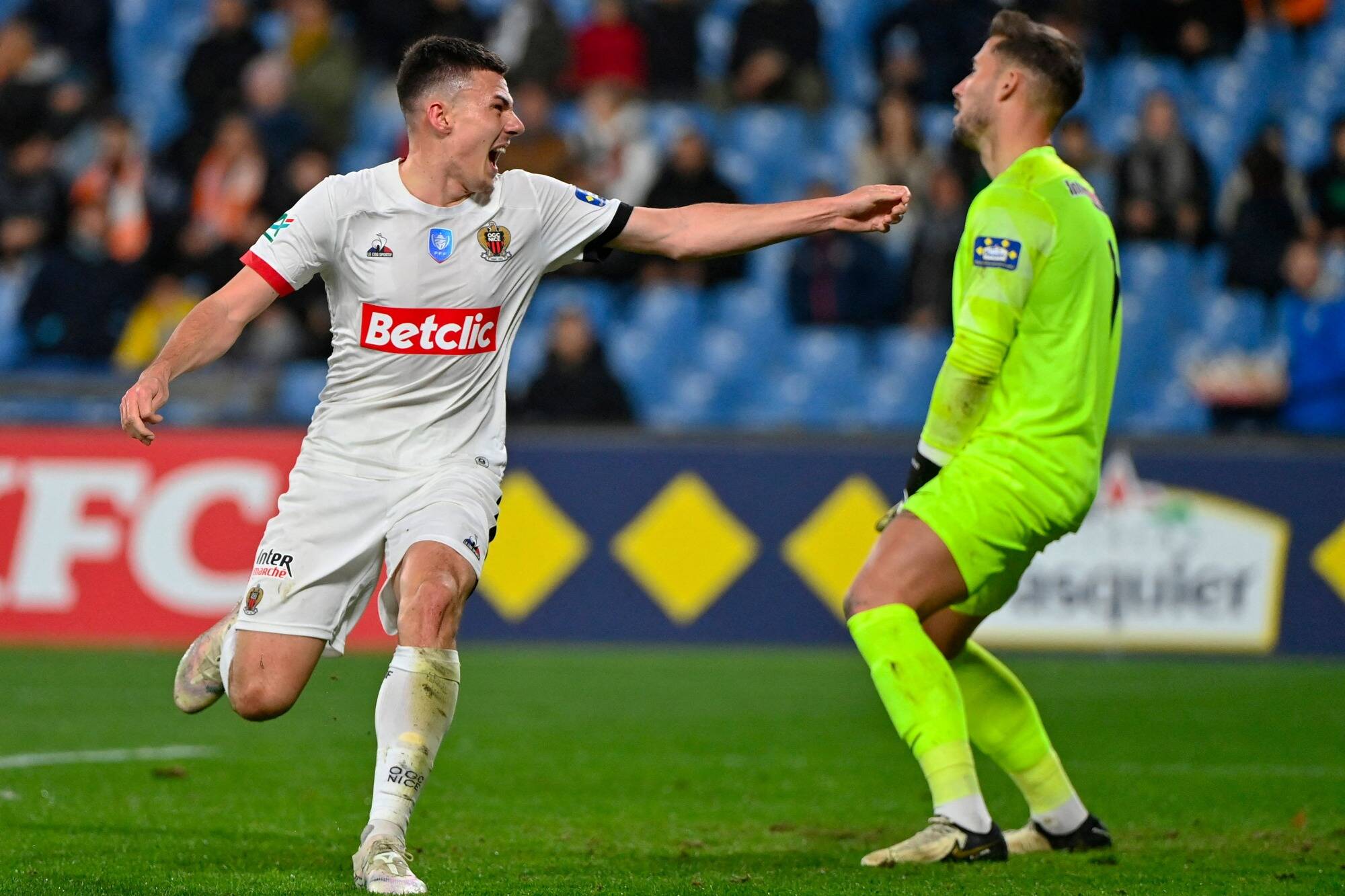 Coupe de France: l'OGC Nice bat facilement Montpellier et se qualifie pour les quarts de finale