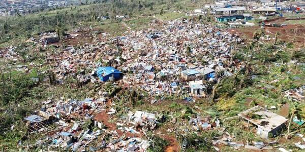  Une photo publiée par la Gendarmerie Nationale, ce 17 décembre. Il montre les dégâts provoqués par Chido, à Mayotte. 