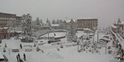 Les images du grand retour de la neige ce lundi dans les Alpes-Maritimes