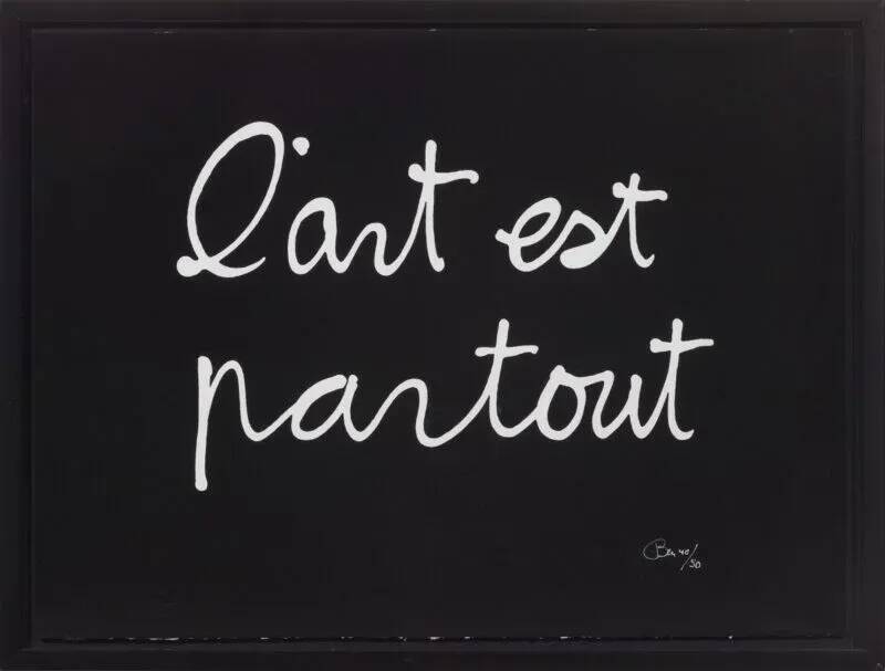 "L'art est partout", panneaux dans le tram à Nice, agendas... On se remémore les oeuvres les plus emblématiques de l'artiste Ben