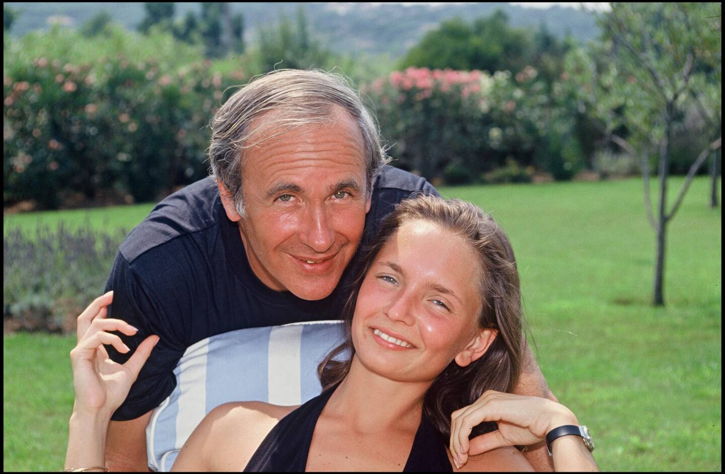 Patrice Laffont et sa fille Axelle à Saint-Tropez.