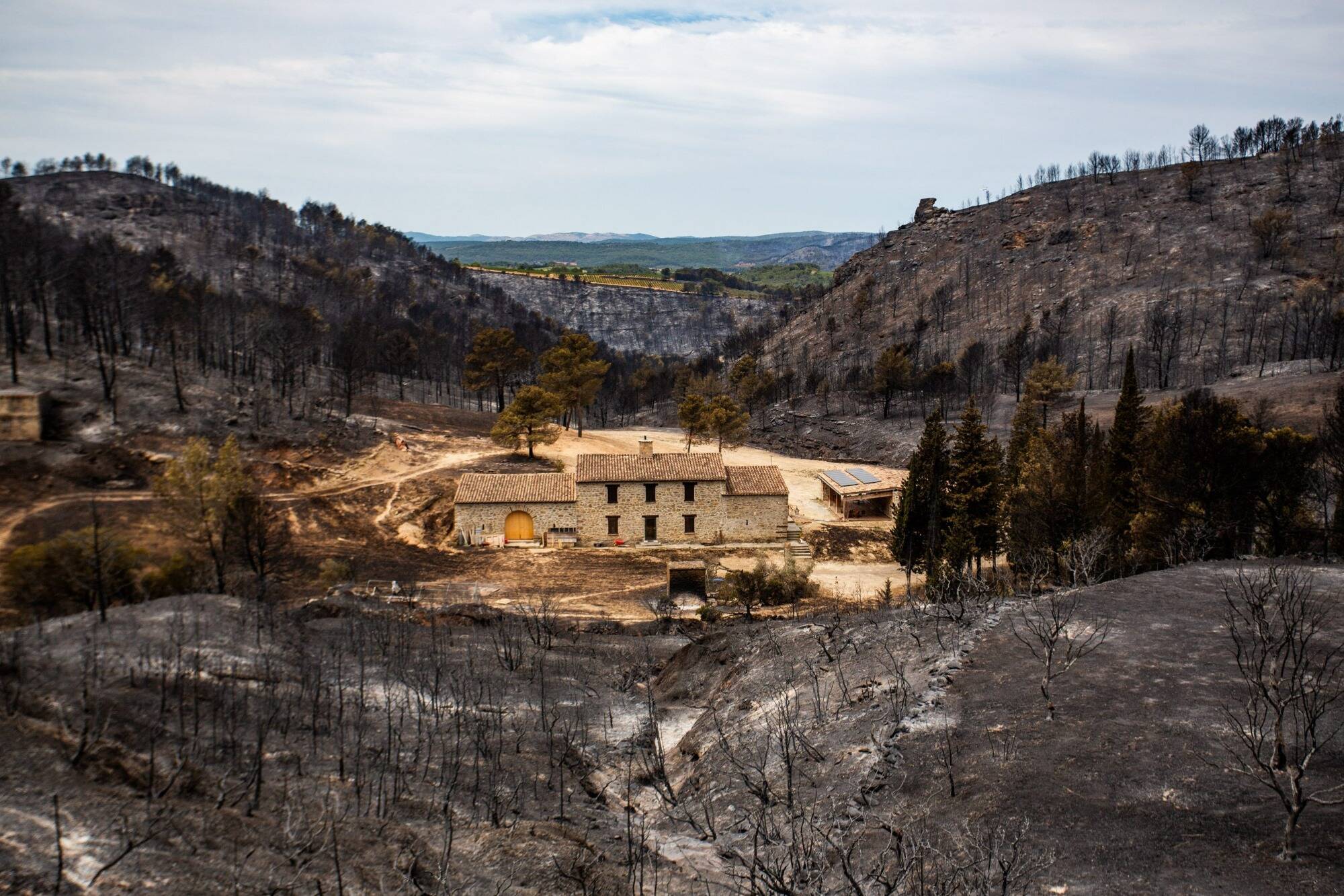 Feu dans l'Aude: une "journée compliquée" du fait du vent et de la canicule