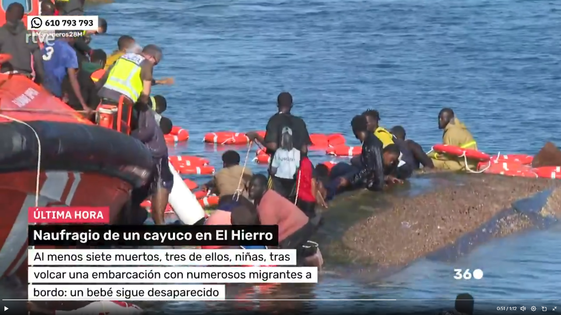 Une embarcation transportant 160 migrants chavire aux Canaries lors de son arrivée à quai, au moins sept morts dont des enfants