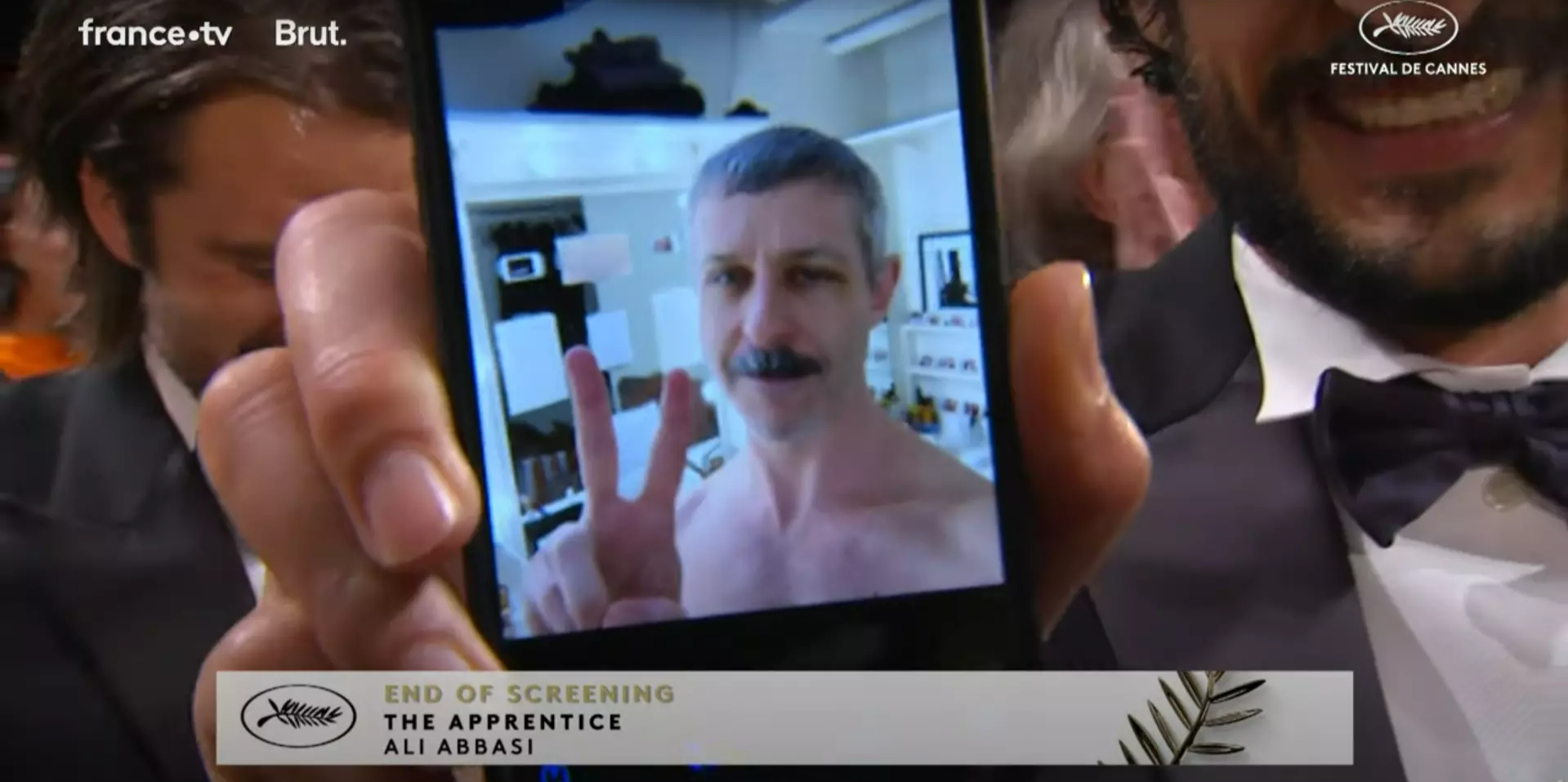 Festival de Cannes: l'improbable apparition torse nu de Jeremy Strong à la standing ovation de "The Apprentice"