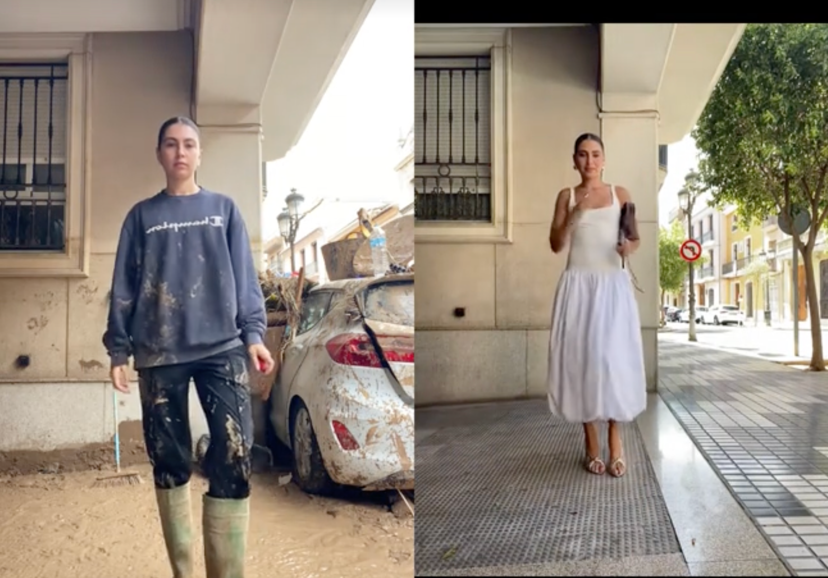 La vidéo déchirante d'une jeune Espagnole sur TikTok: elle se filme au même endroit quelques jours après les inondations