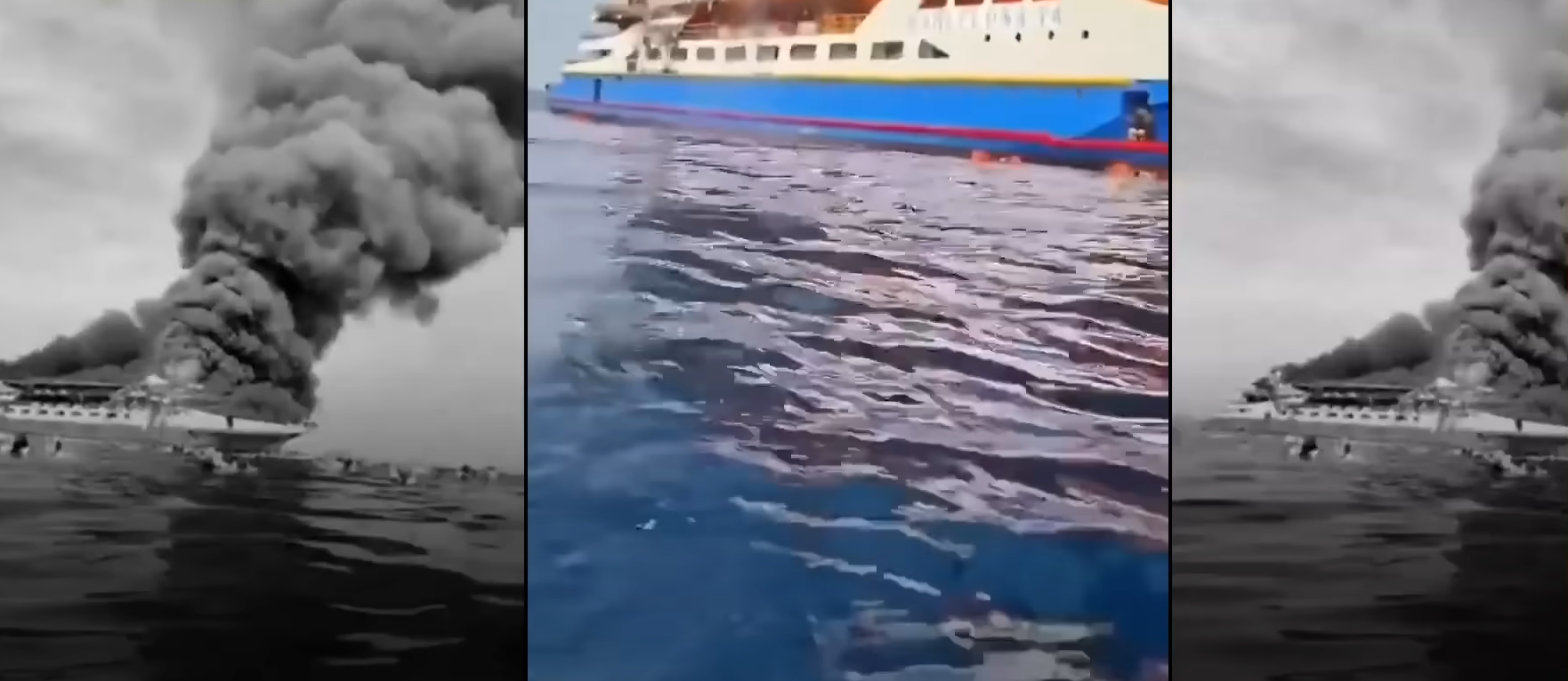 Un incendie mortel sur un ferry: trois morts et plus de 500 passagers secourus en mer