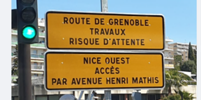 A l'ouest de Nice, des travaux compliquent sérieusement la circulation entre la voie Mathis et l'autoroute (et ça va durer)