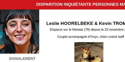 Un couple porté disparu depuis le 25 novembre près de Niort, la gendarmerie lance un appel à témoins