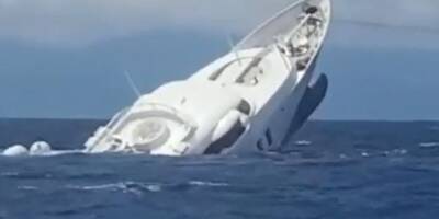 Les impressionnantes images du naufrage d'un super-yacht de 40 mètres au large de l'Italie