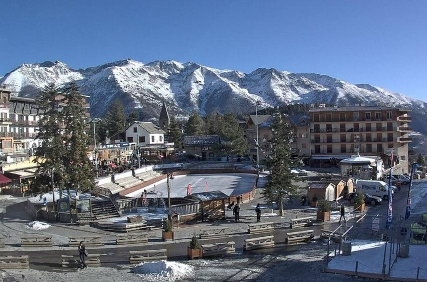 La station d'Auron prise depuis la webcam ce mardi 24 décembre 2024 .