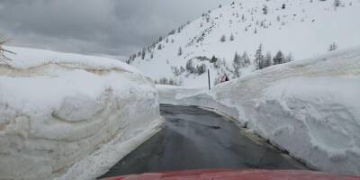 Jusqu'à 2 mètres de neige, les impressionnantes images de la route du col de la Cayolle rouverte à la circulation
