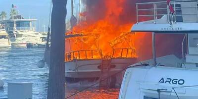 Un bateau de 16 mètres prend feu au port de Cavalaire