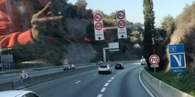 La vitesse est-elle passée de 90 à 70km/h sur cette partie de l'A8 à Nice? Les internautes se déchaînent