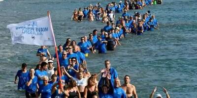 Venez participer à la plus longue chenille humaine aquatique à Mandelieu ce samedi