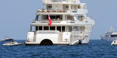 L'ancien yacht de l'oligarque russe Roman Abramovitch est au mouillage sur la Côte d'Azur en plein Festival de Cannes