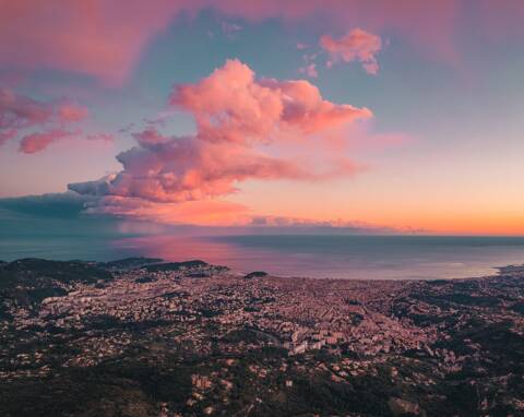 Pose ciel étoilé sur la Côte d'Azur de Nice à Cannes 06 - PSD